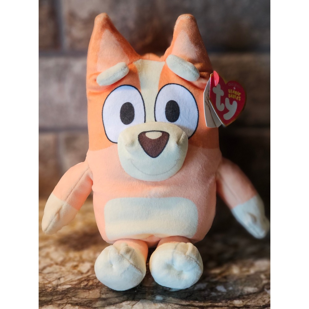 Ty Beanie Babies Bluey Bingo Plush Stuffed Animal Orange Dog Toy NWT